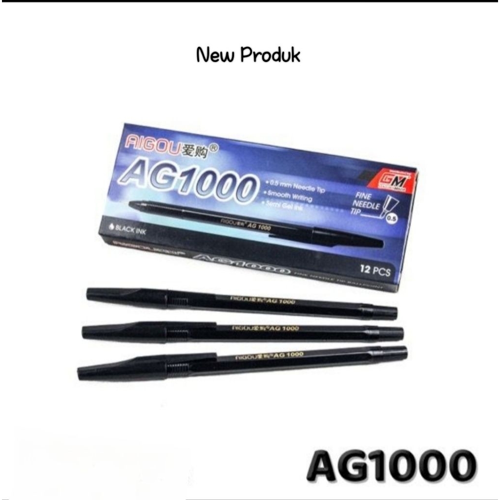 ปากกา Gm AG1000 0.5 มม. (12 ชิ้น)