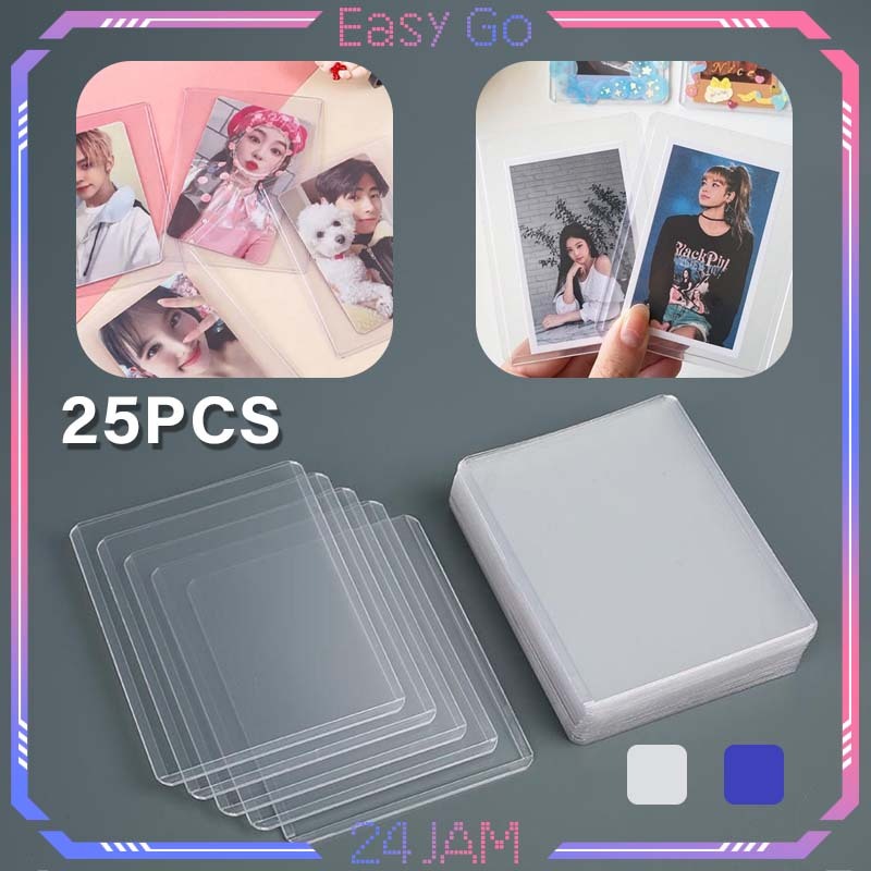 25 ชิ้นโปร่งใส Pokemon Card Sleeve Pokemon Card Protector 35PT Toploader Card Sleeve Photocard Prote