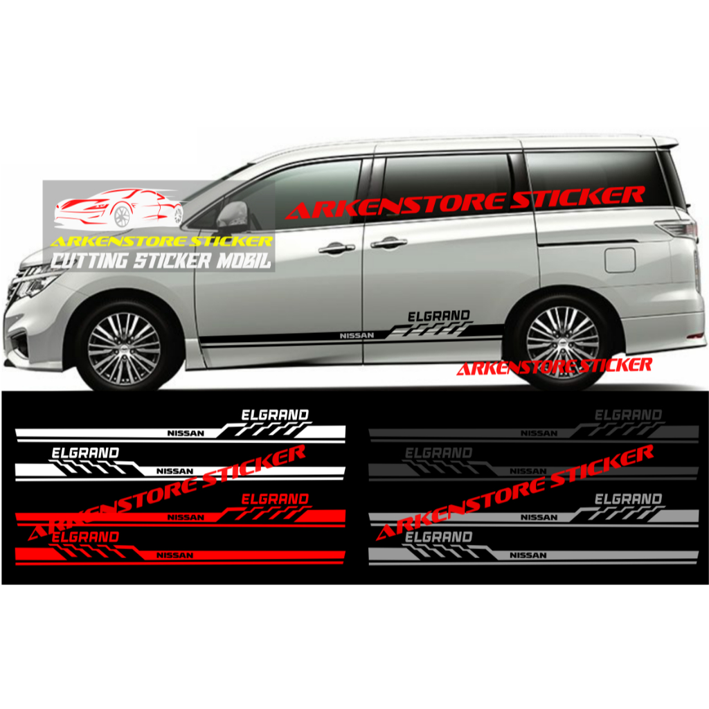 สติ๊กเกอร์แต่งรถ Elgrand สติ๊กเกอร์ติดรถ nissan Elgrand สติ๊กเกอร์ Elgrand
