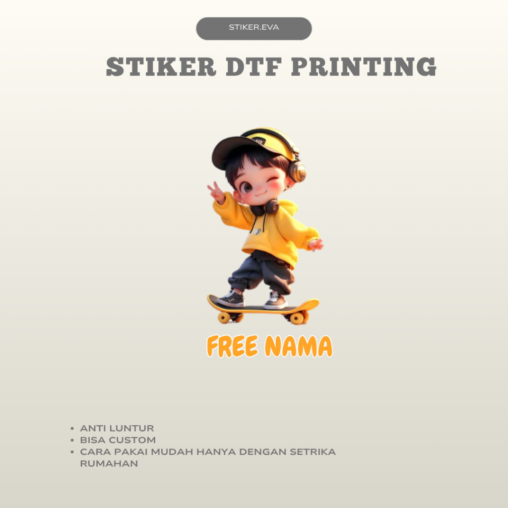 IRON-ON SCREEN PRINTING DTF PRINTING 3D BOY CARTOON THEME