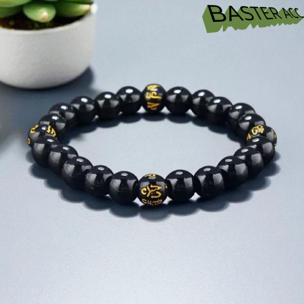 หวี 8 มม. สีดํา ONYX STONE BRACELET