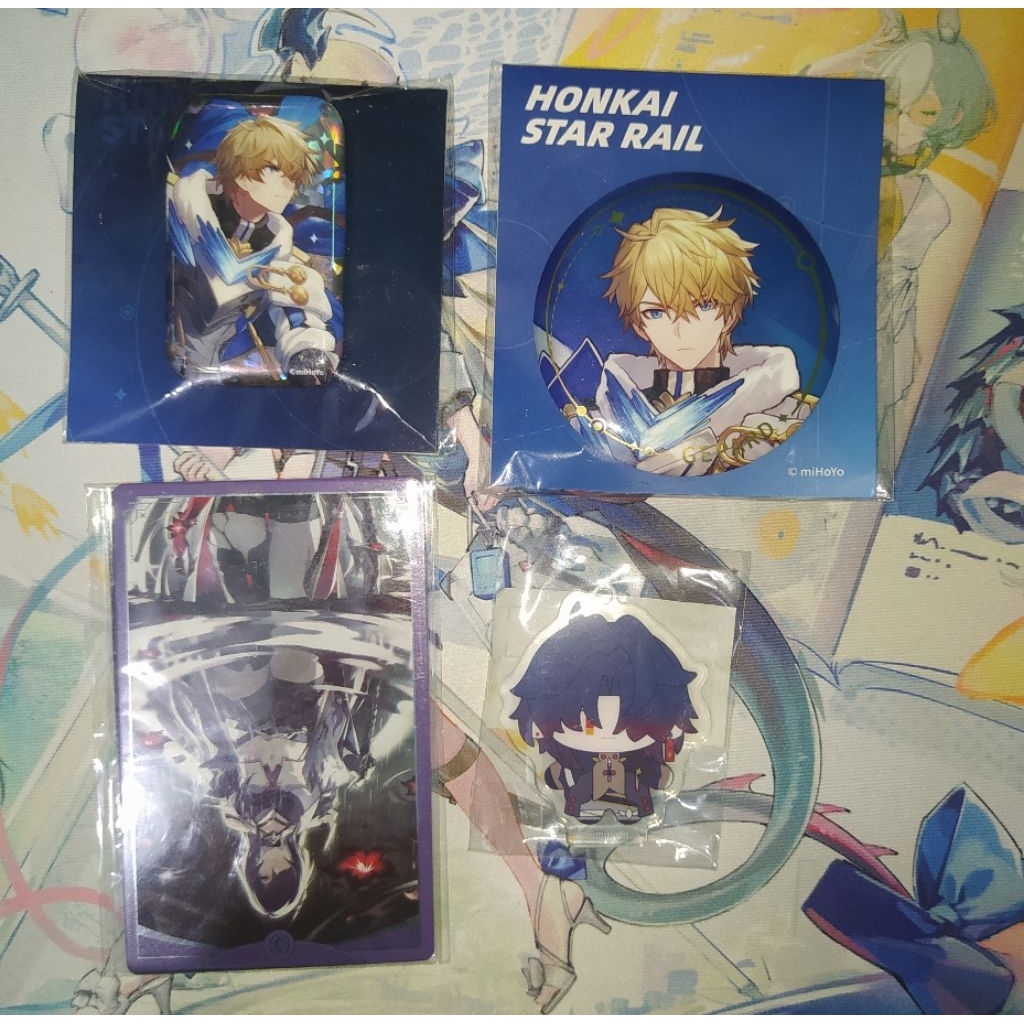 Honkai Star Rail Gepard Pin Badge Blade พวงกุญแจอะคริลิค Acheron Bonus Card