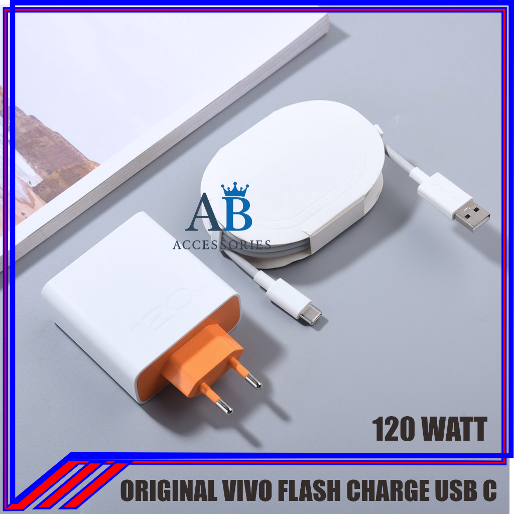 Vivo Fast Charging Type C 120W V23 V21 V25 Pro V27 T1 5G V23 X70 Y50 Y30 V17 Pro Charger