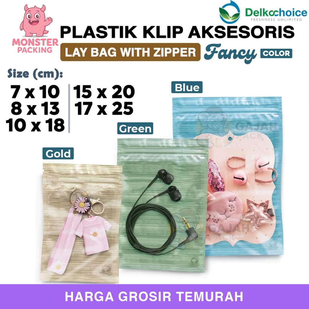 ZIPLOCK BAG Clip Plastic Color Line Sachet Sachet Premium Accessories Packaging DELKOCHOICE