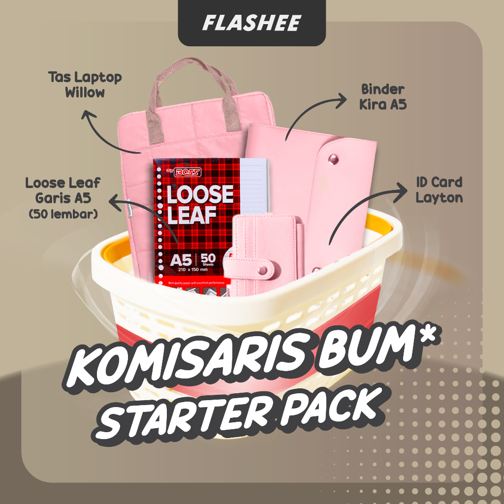 แพ็คเกจโรงงาน Flashee Willow ID Card Layton Binder Kira A5 Office SET Package