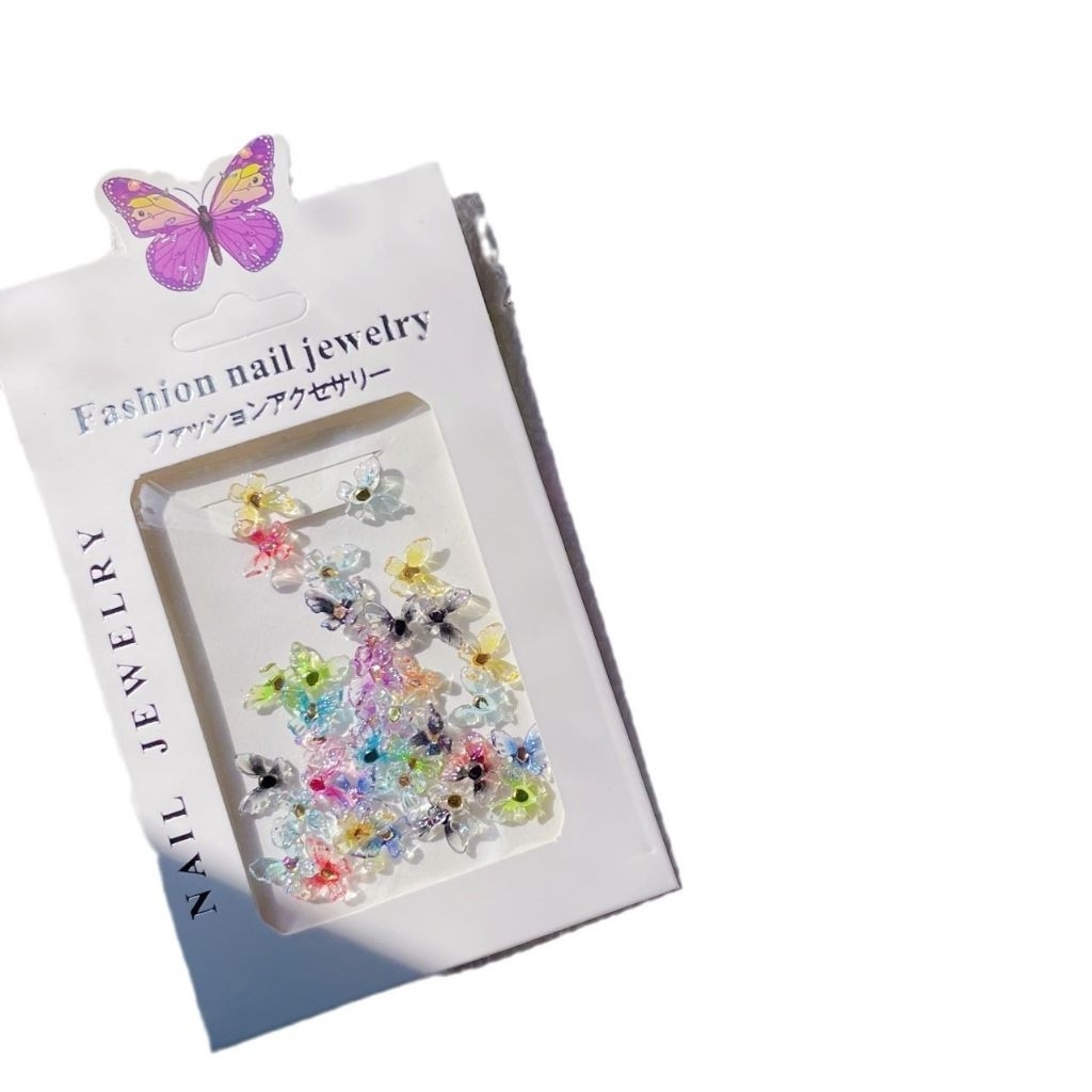 3D Butterfly Nail Art Decorative - Gradient Butterfly Nail Art Decorative - 3D Butterfly Motif Nail 