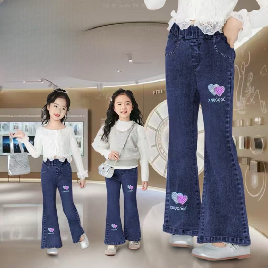 [WAREHOUSE CLEARANCE] GIRLS MOTIF JEANS 1 ถึง 10 ปี OLD