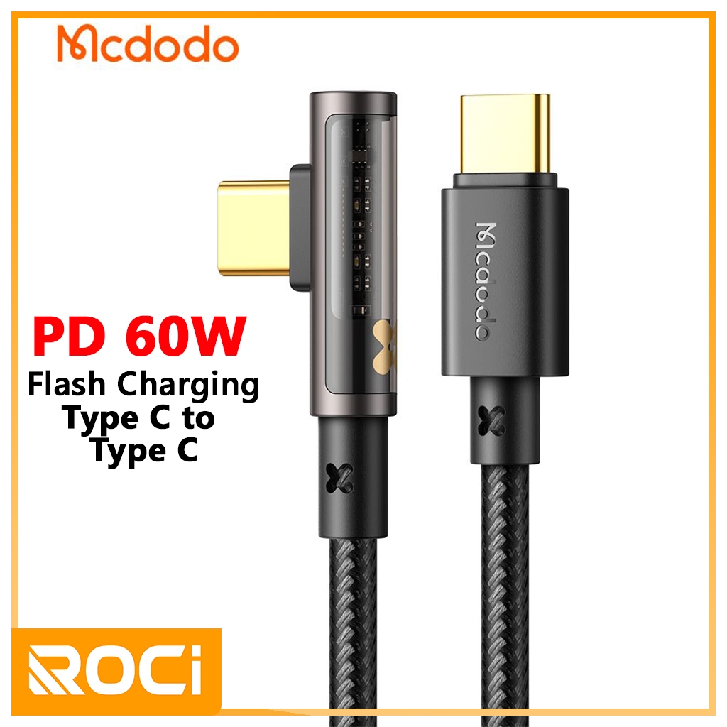 MCDODO Type C To Type C Gaming Series สายชาร์จเร็ว (GEN 2) 90 องศา / สาย Type C