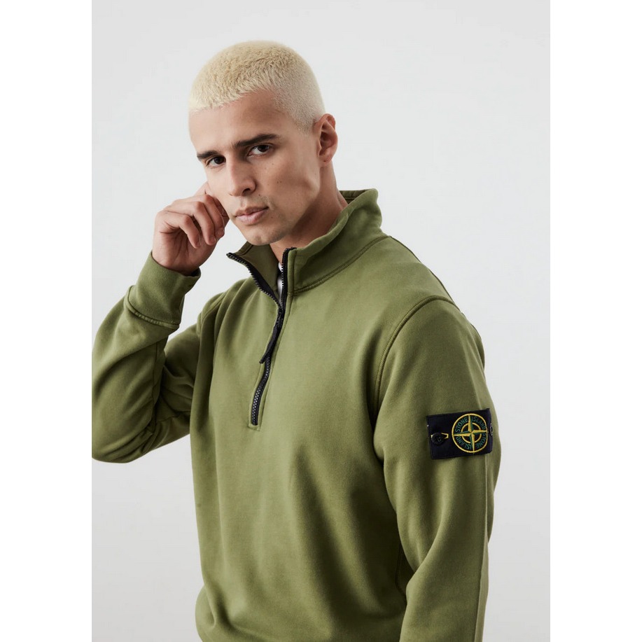 STONE ISLAND ปุ่ม Redeem พรีเมี่ยมของหินครึ่งซิปของแท้ / เสื้อกีฬา Unisex