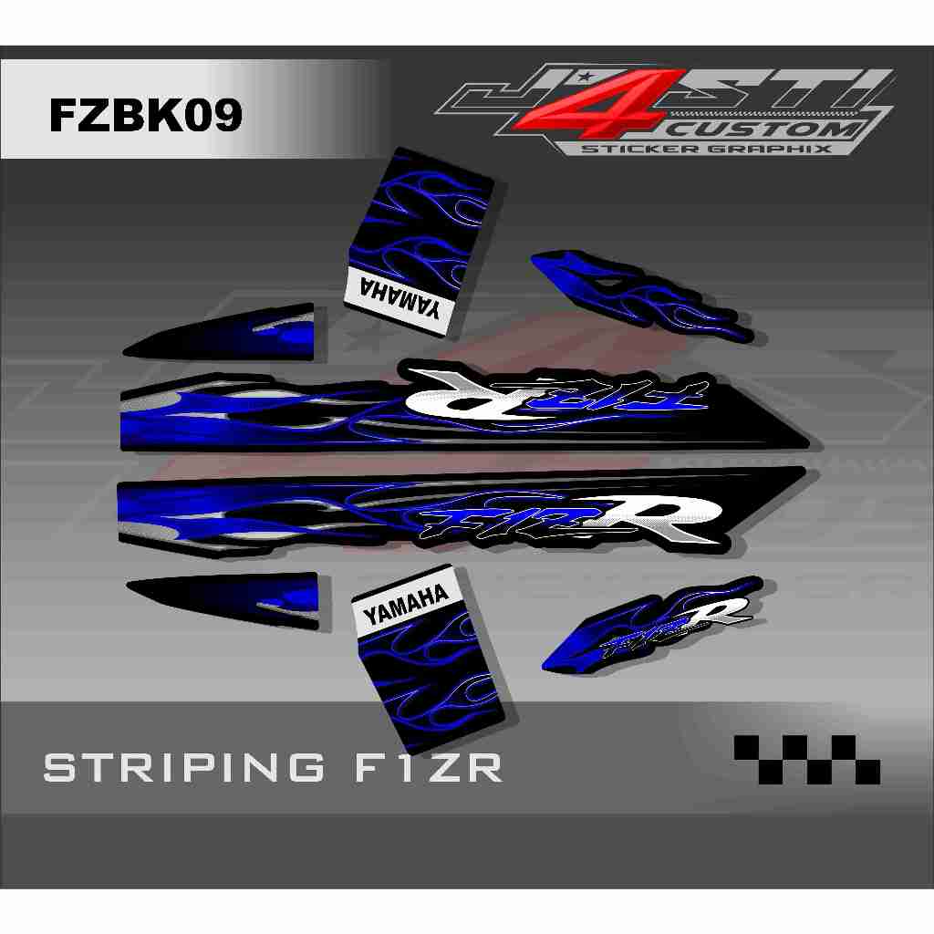 สติ๊กเกอร์แถบ F1ZR FZBK09 กราฟิกที่กําหนดเอง