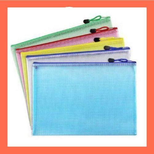 B4 กระเป๋าแฟ้มตาข่าย/ชิ้นสีสุ่ม
