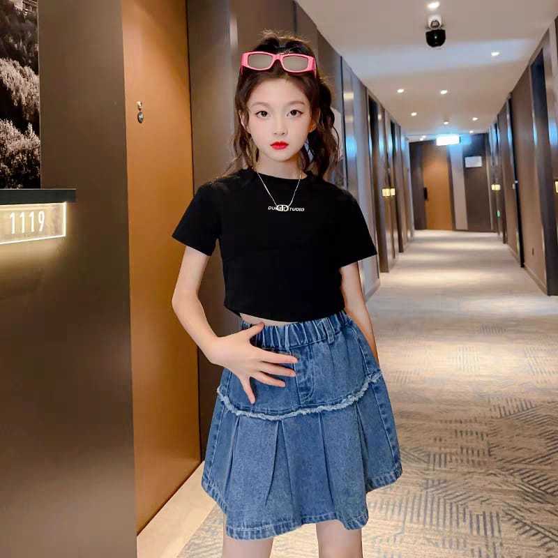 [Celyne_Lbel] CTZ32 ชุดกระโปรงเด็กแฟชั่นล่าสุดชุดกระโปรงเด็กแฟชั่นอินเทรนด์สร้อยคอฟรีขนาด 100-170