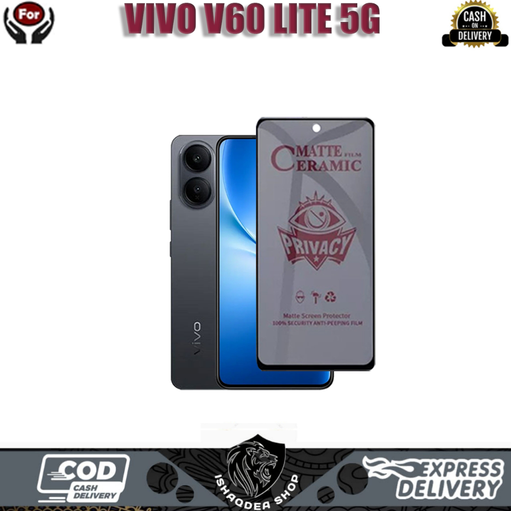 ฟิล์มกระจกนิรภัย PRIVACY VIVO V60 LITE 5G SCREEN PROTECTOR ฟิล์มกระจกนิรภัย