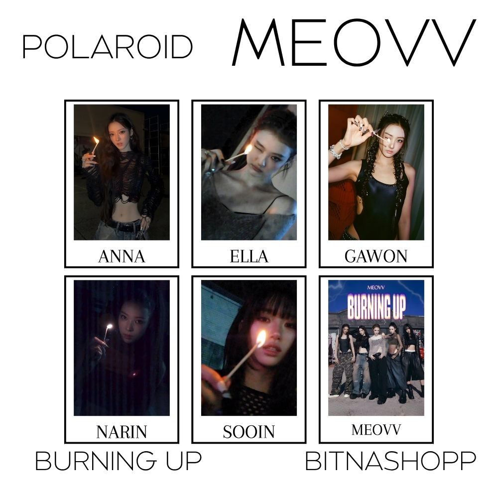 POLAROID MEOVV HANDS UP 6 ชิ้น KPOP UNOFFICIAL ANNA ELLA GAWON NARIN SOOIN