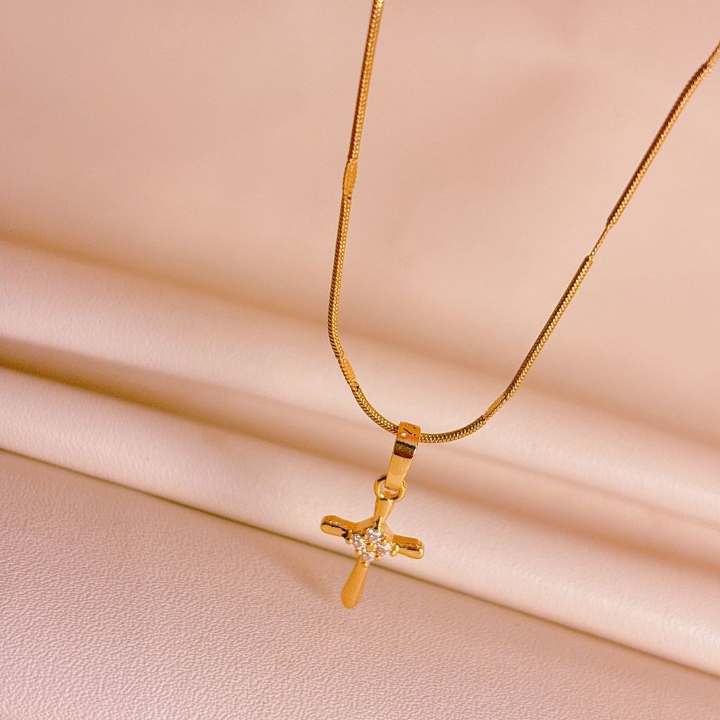 Xuping สร้อยคอผู้หญิงนําเข้าชุบทองไทเทเนียม