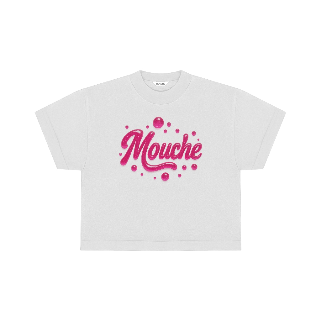 Boxy Tee Mouche - หยดสีชมพู