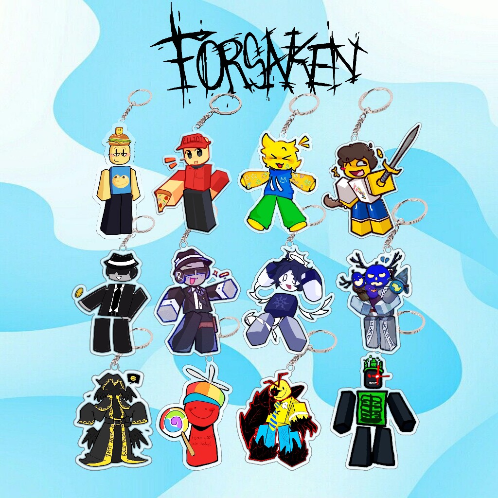 GANTUNGAN ROBLOX CHARACTER KEYCHAIN FORSAKEN SURVIVOR & KILLER / ROBLOX KEYCHAIN / ROBLOX FORSAKEN CHARACTER KEYCHAIN