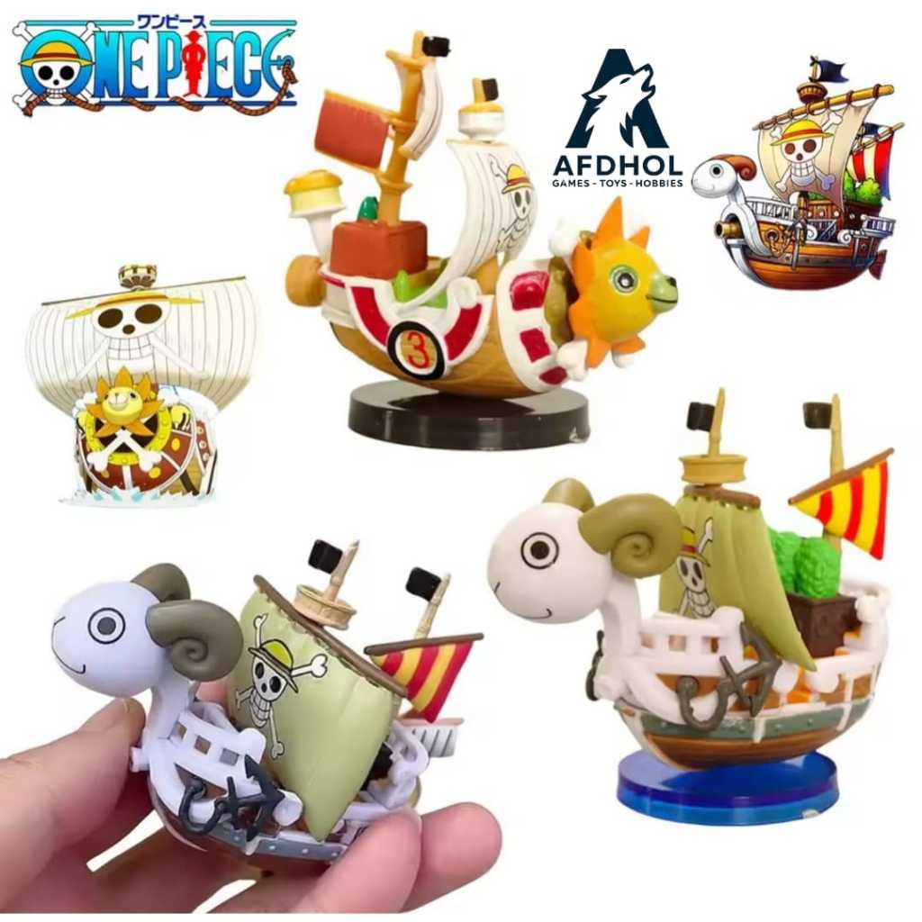 MINIATURE SHIP ONE PIECE GOING MERRY THOUSAND SUNNY LUFFY KRU PIRATE ZORO USOPP NAMI SANJI ROBIN FRA