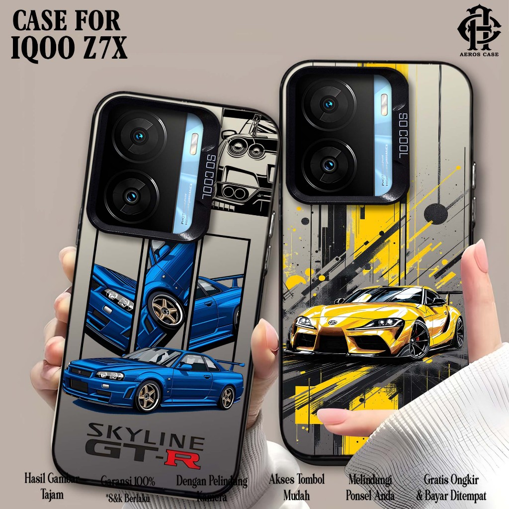 Vivo IQOO Z7X (CAR) Premium Matte Hard Casing IMD Polyคาร์บอเนต Softcase HP