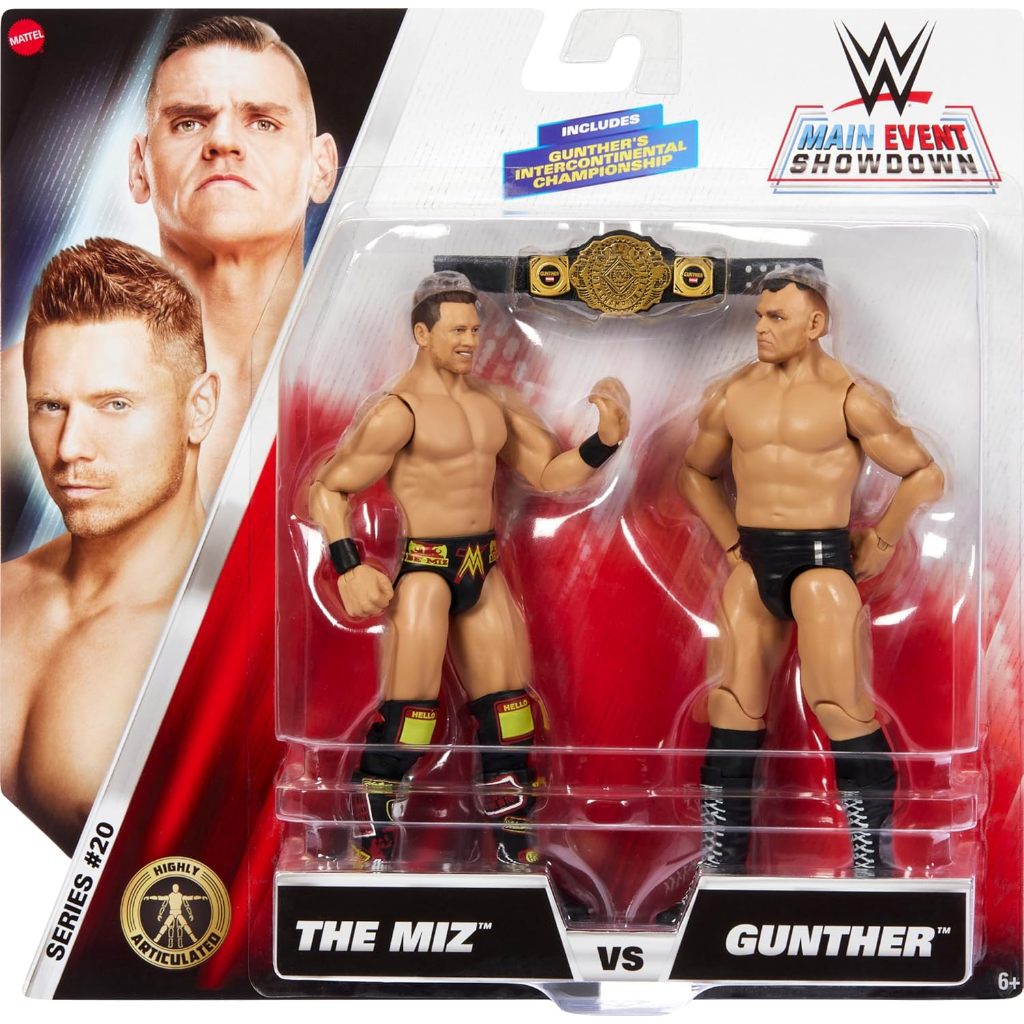 READY MATTEL WWE MAIN EVENT CHAMPIONSHIP SHOWDOWN 2-PACK ACTION FIGURES & ACCESSORIES, SERIES 20