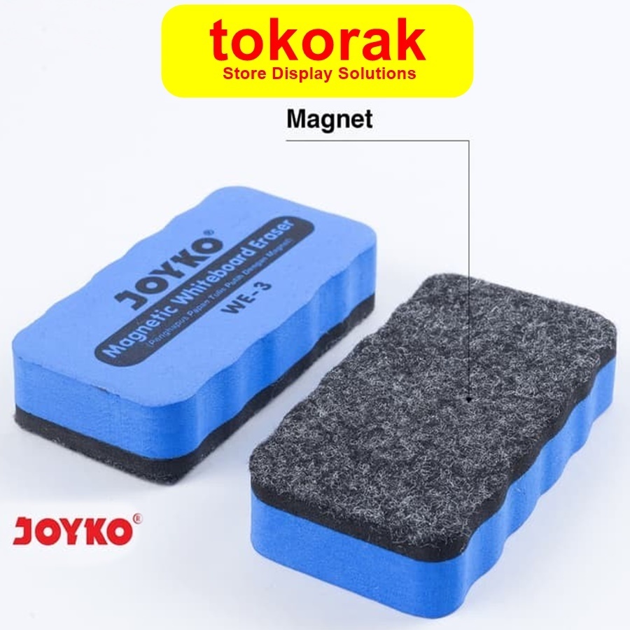 JOYKO WHITE WHITEBOARD ERASER JOYKO WE-3 WHITEBOARD ERASER MAGNET