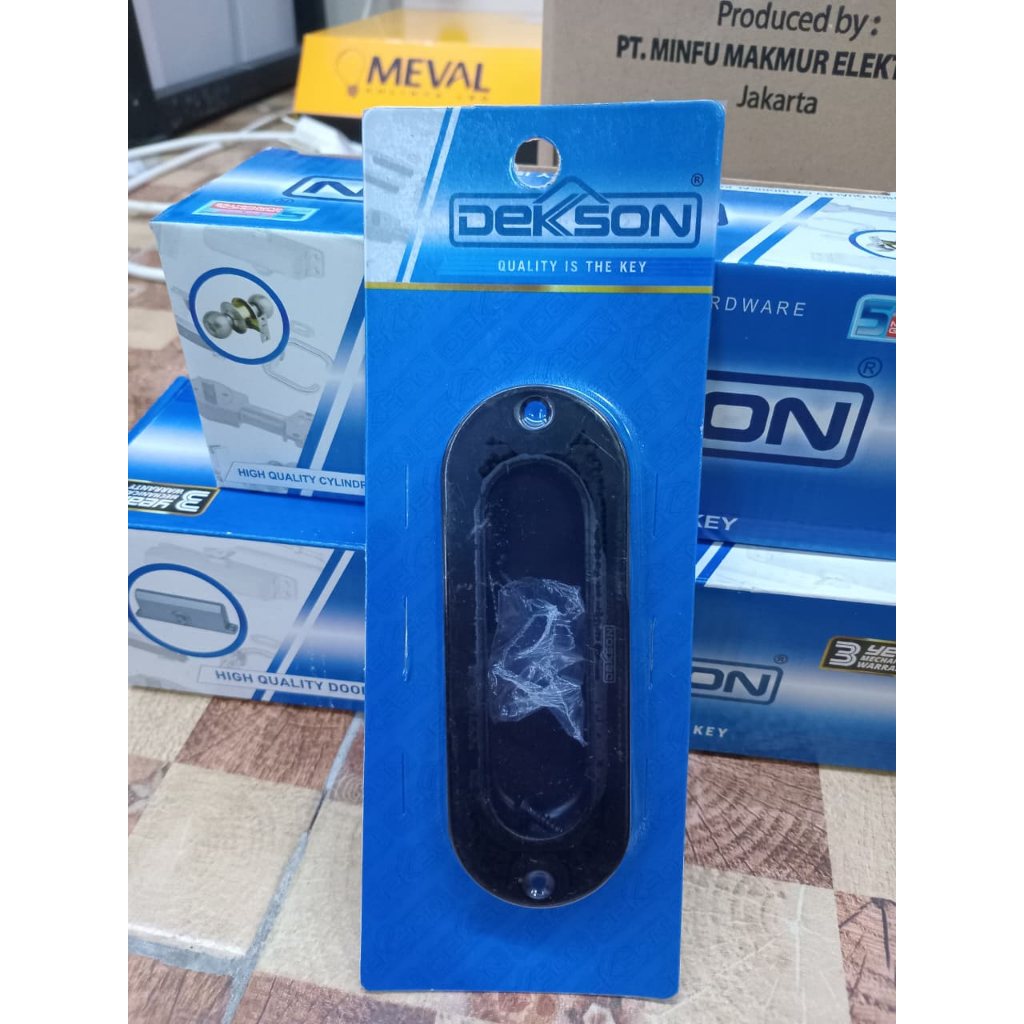 DEKSON PULL PLATE PP 012 MATT สีดํา