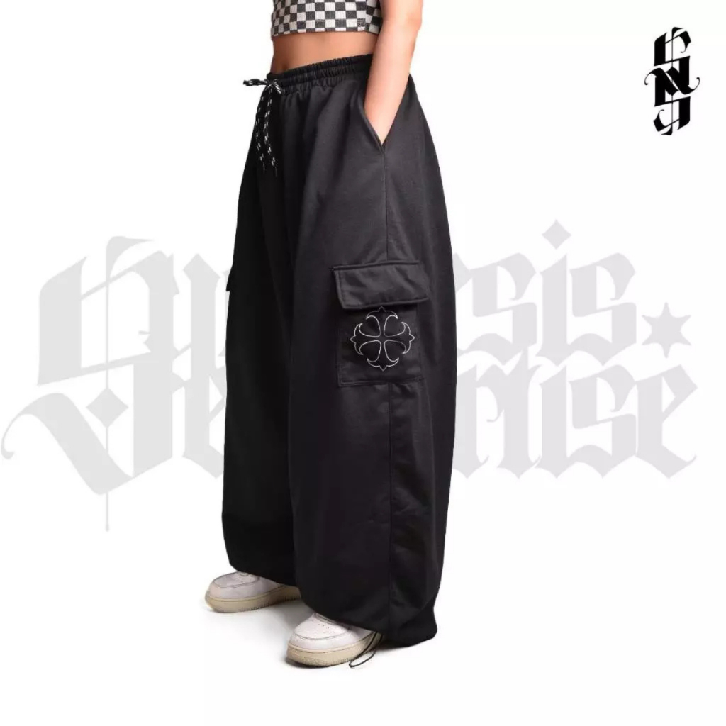 Synthesis Expertise Baggy Fleece Balloon Pants Circle Heart Cargo Long Pants The Flame Long Cargo Fl