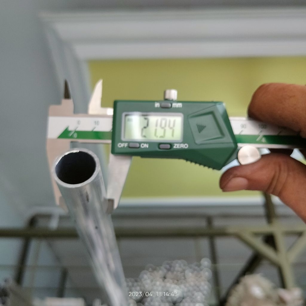 ท่ออลูมิเนียม OD 22 mm x id 19 mm x 600 mm