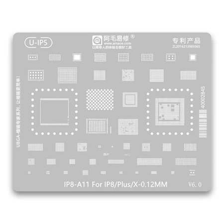AMAOE U-IP5 IP8-A11 IC MOLD สําหรับ IP8/PLUS/X-0.12MM เดิม 75093