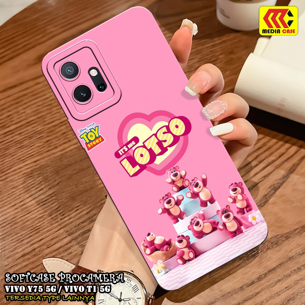 HP เคส VIVO Y75 5G / T1 5G ล่าสุด - เคสการ์ตูน Motif - เคส - VIVO T1 5G / Y75 5G Softcase - VIVO Y75