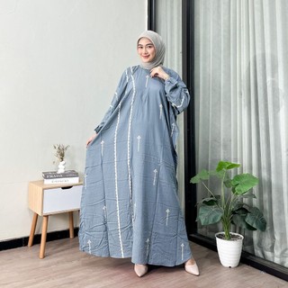 Kaftan Asmara Rayon Premium Busui Friendly Lengan Karet Ld 170 Pb 135 Panjang