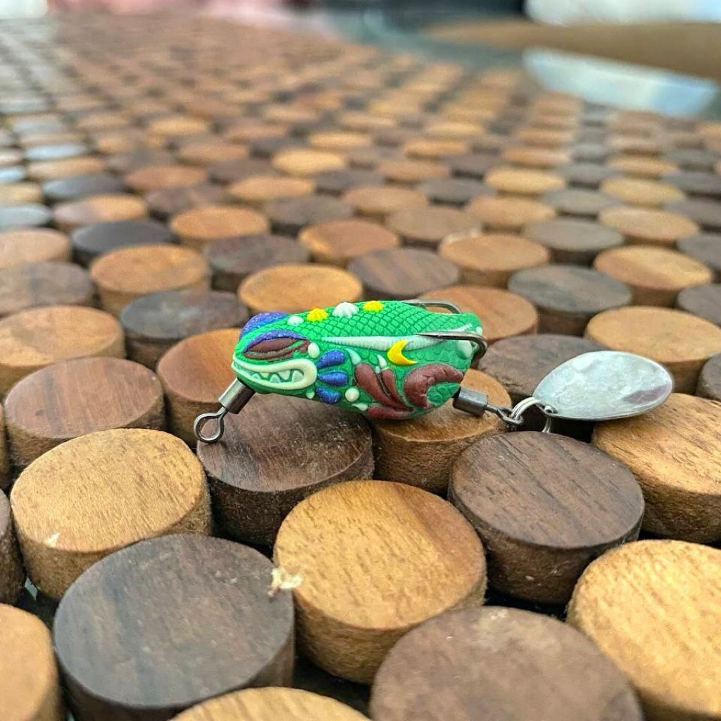 SOFT FROG THAILAND LURE 3D MINI RAPTOR 2 ซม.เหยื่อตกปลาหล่อไม้ก๊อกโทแมน