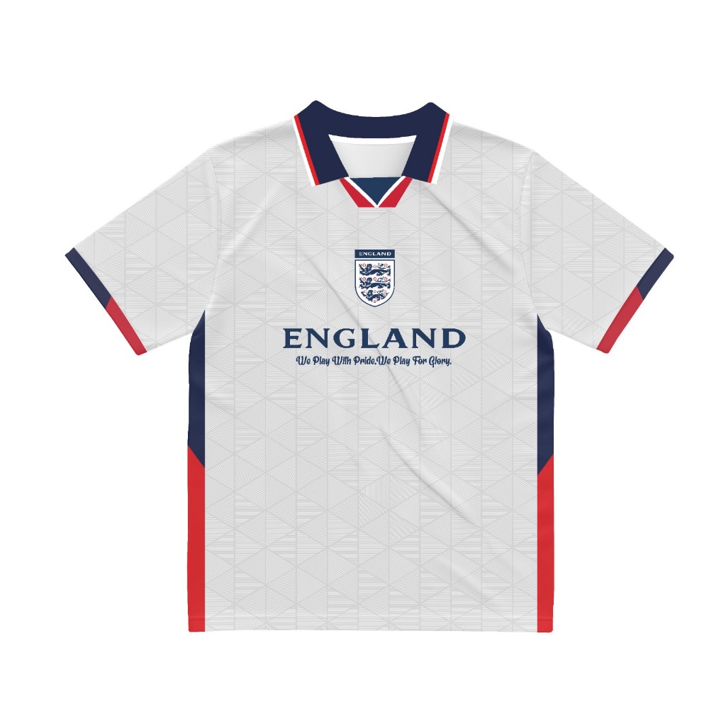 FIGT-VINTAGE ENGLAND JERSEY//RETRO JERSEY// FANTASY JERSEY//FOOTBALL JERSEY/FULLPRINTING ฟรี NAMESET