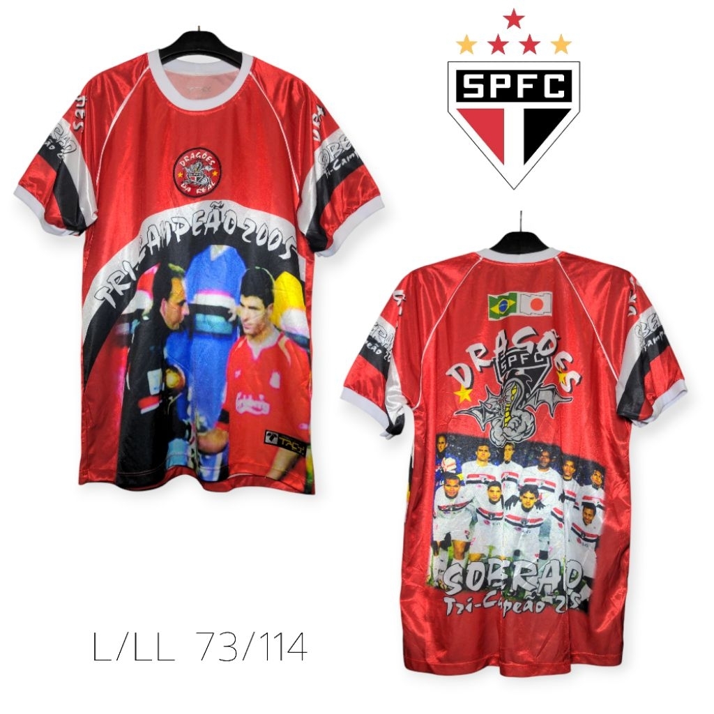 Sao Paulo FC Tri Campeao 2005 Treble Winner Jersey Football World Cup Antarctica Club Fifa Club Worl
