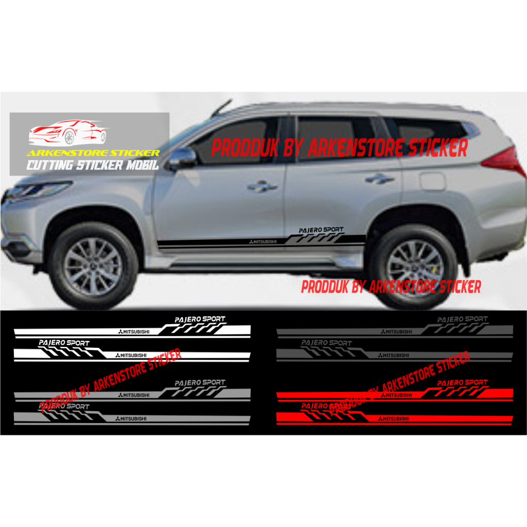 สติ๊กเกอร์ติดรถ Pajero Sport สติ๊กเกอร์ตัด สติ๊กเกอร์ติดรถ mitsubishi Pajero Sport สติ๊กเกอร์ Pajero