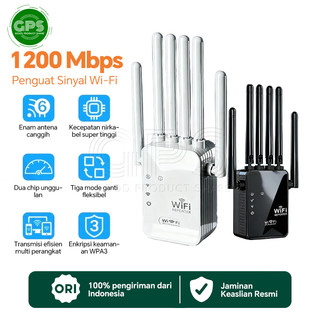 WiFi Repeater 1200Mbps Router WiFi Extender Amplifier Dual Band 2.4G/5GHz Wi-Fi Signal Booster Long Range Network Sinyal Repeater Dalam Ruangan 4/6 Antena Eksternal