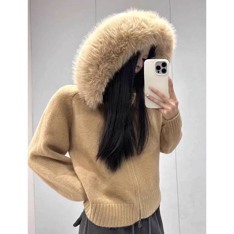 AIDEN FUR KNIT JACKET -