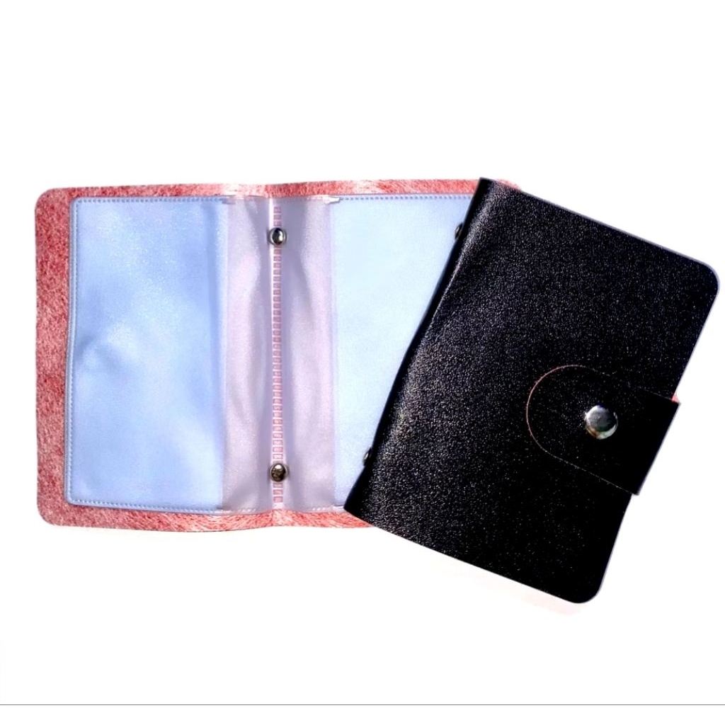 16-Slot Leather Card Wallet สําหรับใส่การ์ดและของชิ้นเล็ก