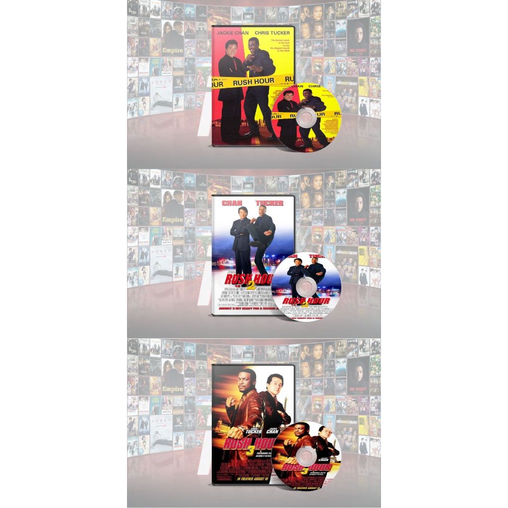 DVD Rush Hour (1998) + DVD Rush Hour 2 (2001) + DVD Rush Hour 3 (2007)