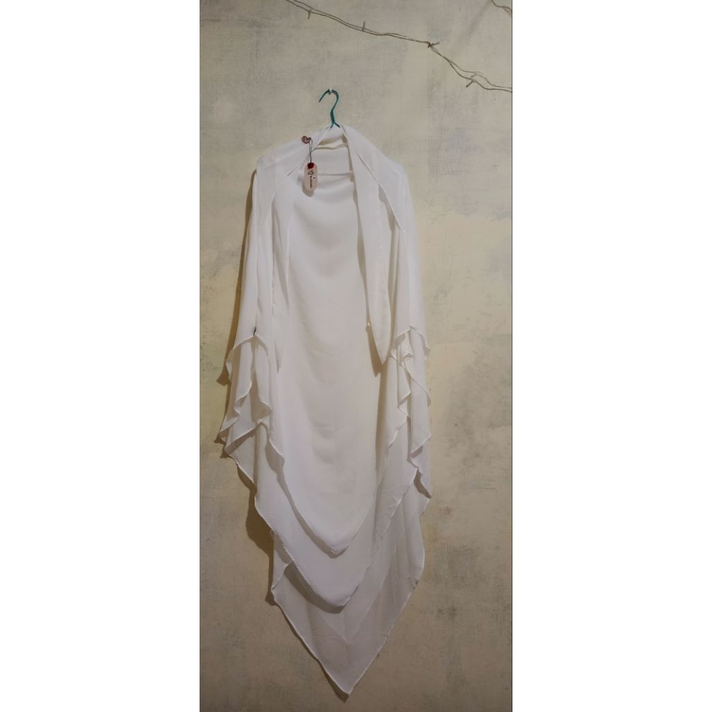 French Khimar ผลิตจากวัสดุ Ceruti และป้องกันรังสียูวี Bw New alfajar griya มุสลิม