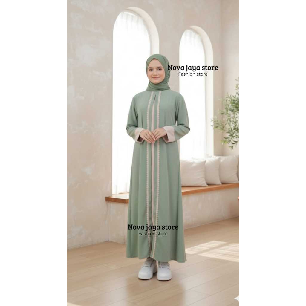 Ranaya Teenagers Gamis 6-16 Years Old Lace Combine Cool Princess abaya ชุดเด็กวัยกลางคน