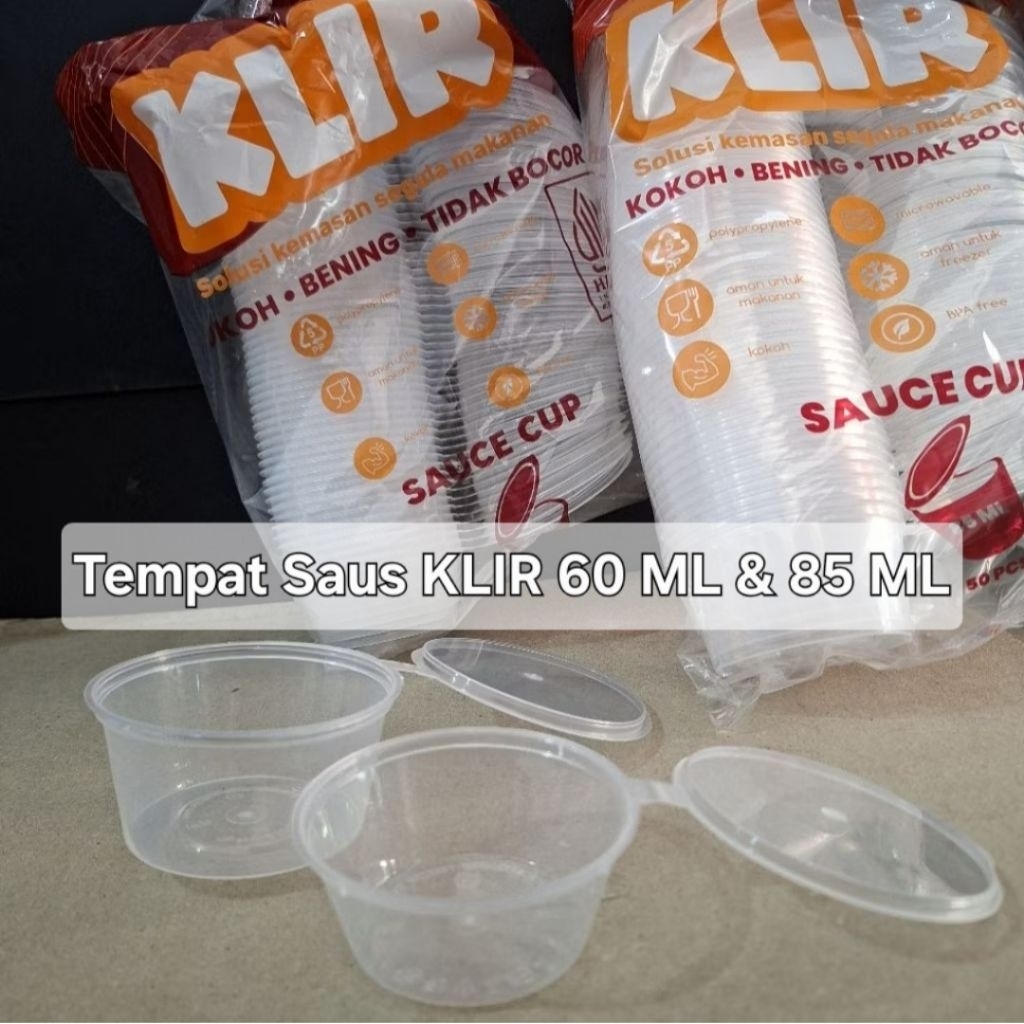(50 ชิ้น) Thin wall SAUCE Cup SAUCE Box KLIR SAUCE CUP 60 ml / 85 ml