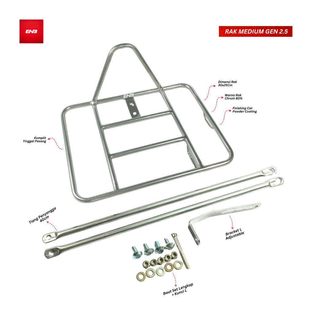 Federal cutterbike mtb Gravelbike fixie ชั้นวางตะกร้าจักรยาน - INBgen-2.5 ชั้นวาง pannier กลาง One Set