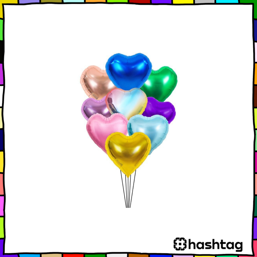 Hastag_iD Love Heart ฟอยล์บอลลูน 18 นิ้ว Y3889