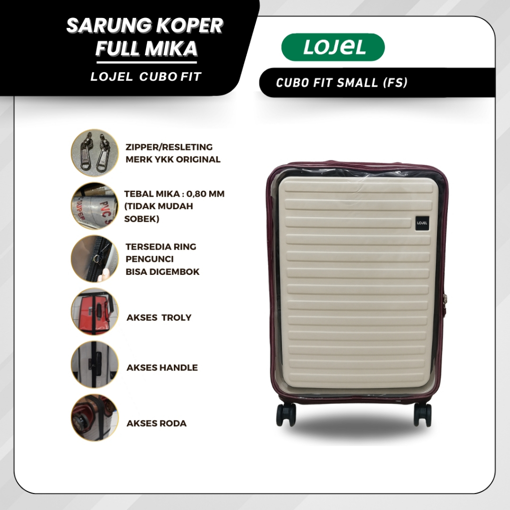 ผ้าคลุมกระเป๋าเดินทาง Fullmica สําหรับกระเป๋าเดินทาง Lojel โดยเฉพาะ Cubo Fit ขนาดเล็ก (FS)