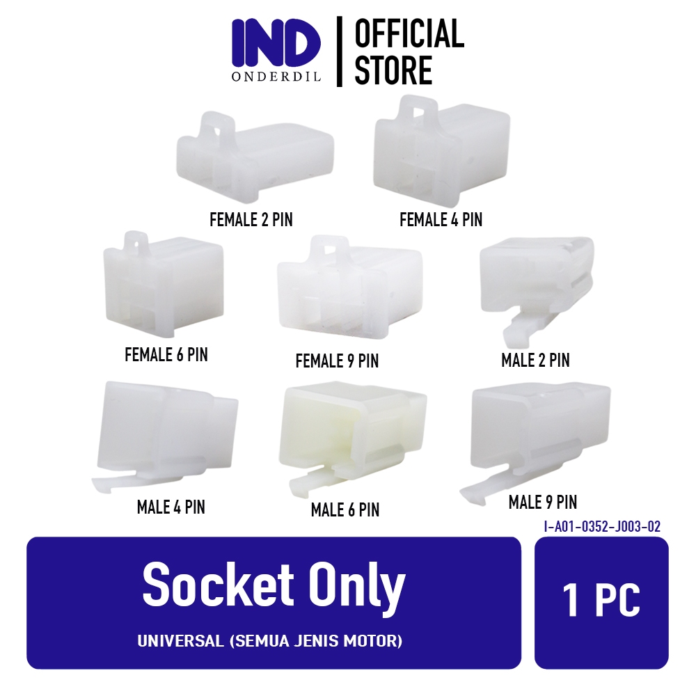 1 PC IND Universal ซ็อกเก็ตเฉพาะชิ้นส่วนสําหรับรถจักรยานยนต์ทุกชนิดเท่านั้น SOCKET Connector Connect