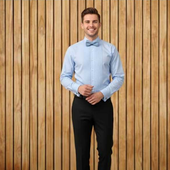 KEMEJA Wing Tip Collar Shirt Cufflink Sleeve Tuxedo Shirt | กี้กี้กี้กี้กี้