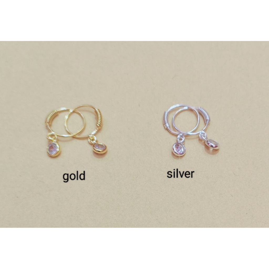 CHILDRENS EARRINGS BABY EARRINGS 925 SILVER GENUINE GOLD PLATED