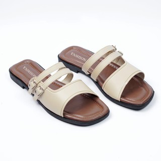 Sandal Teplek Wanita Pijakan Super Empuk Terbaru// Sandal Flat Wanita Korean style Viral Kekinian//Sandal Platform Slip On Casual Elegan 2026