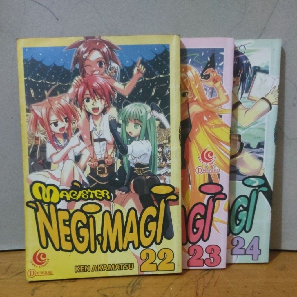 LEVEL COMICS " MAGISTER NEGI - MAGI " VOLUME : 22, 23, 24 BY : KEN AKAMATSU